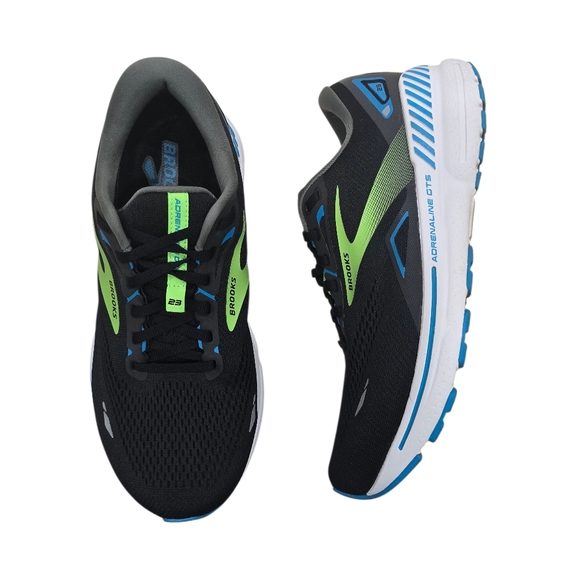 Brooks MEN\'S ADRENALINE GTS 23 Black/Hawaiian Ocean / Green main image 10